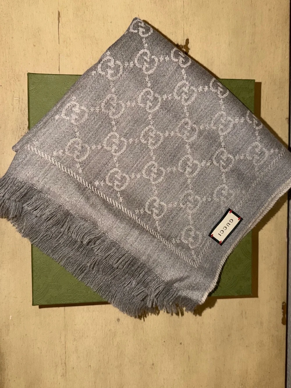 Gucci GG Wool Jacquard Scarf